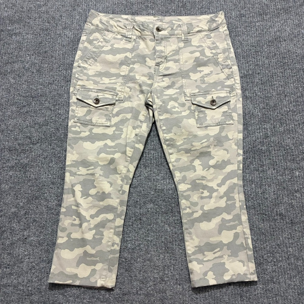 Khakis by GAP Womens Cargo Pants Size 8R Camouflage Pockets Outdoor Low Rise